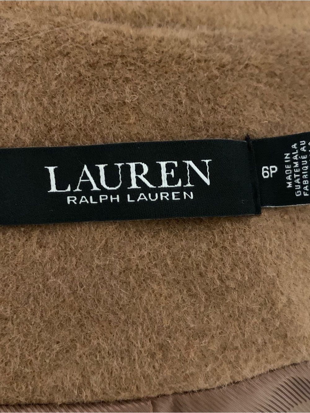 NWOT Ralph Lauren Women's Camel Wool-Blend Coat - Brown - Picture 5 of 6